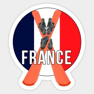 Cool Ski Flag of France Sticker